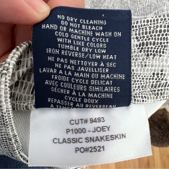 Fidelity Denim Classic Snakeskin Cream Black Joey Skinny Pants Women's size 26 - Picture 6 of 6